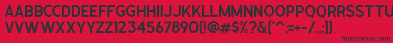 Caligor Sans Clean Font – Black Fonts on Red Background