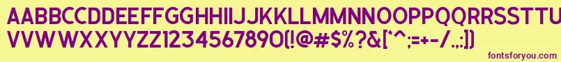 Caligor Sans Clean Font – Purple Fonts on Yellow Background