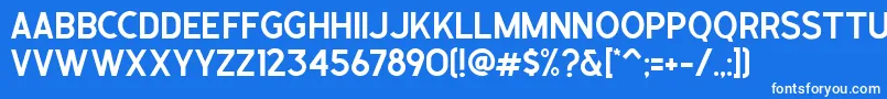 フォントCaligor Sans Clean – 青い背景に白い文字