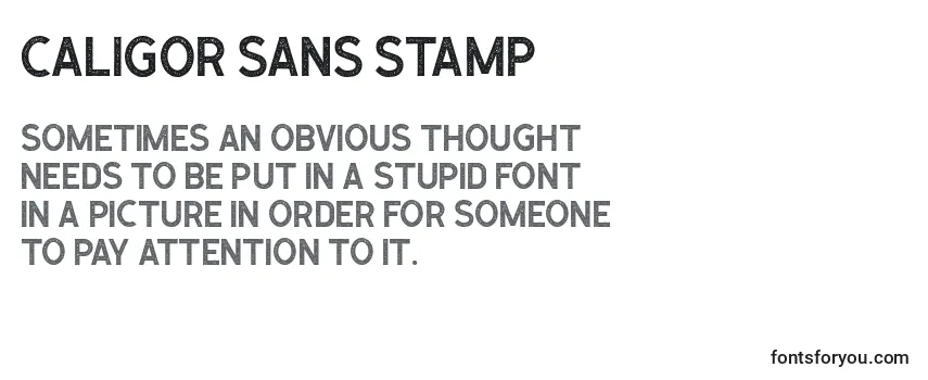Caligor Sans Stamp Font