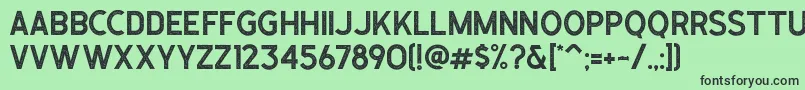 Caligor Sans Stamp Font – Black Fonts on Green Background