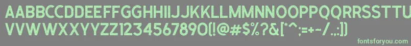 Caligor Sans Stamp Font – Green Fonts on Gray Background