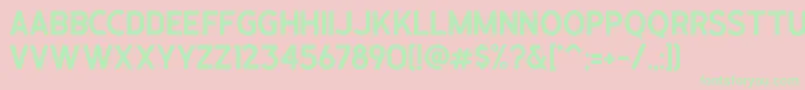 Caligor Sans Stamp Font – Green Fonts on Pink Background