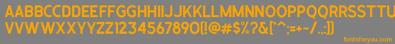 Caligor Sans Stamp Font – Orange Fonts on Gray Background
