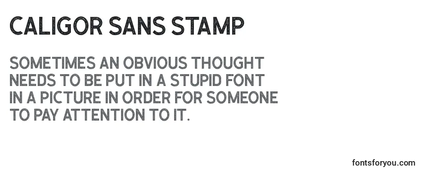 Шрифт Caligor Sans Stamp (122593)
