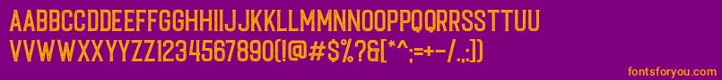 Police Caligor Stamp – polices orange sur fond violet