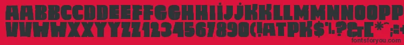 Caligula Font – Black Fonts on Red Background