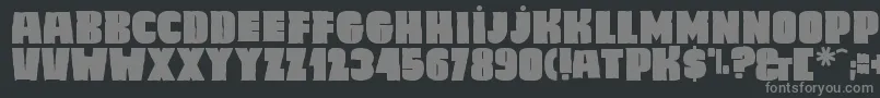 フォントCaligula – 黒い背景に灰色の文字