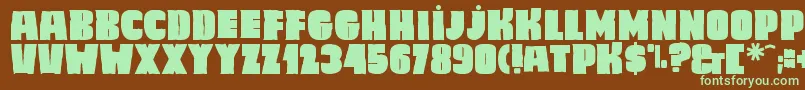 Caligula Font – Green Fonts on Brown Background