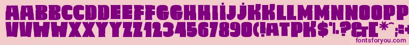 Caligula Font – Purple Fonts on Pink Background