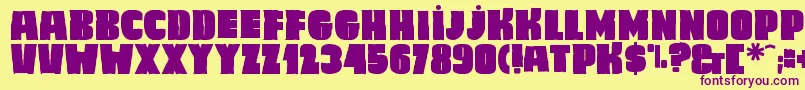 Caligula Font – Purple Fonts on Yellow Background