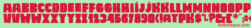 Caligula Font – Red Fonts on Green Background