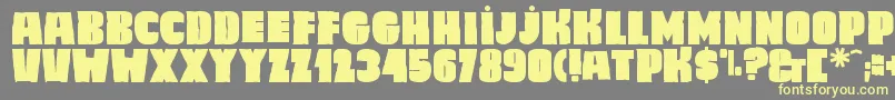 フォントCaligula – 黄色のフォント、灰色の背景