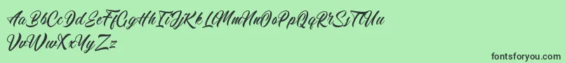 Calingham Font – Black Fonts on Green Background