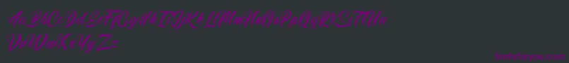 フォントCalingham – 黒い背景に紫のフォント