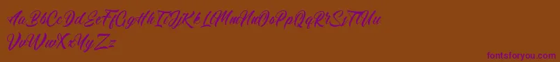 Calingham Font – Purple Fonts on Brown Background