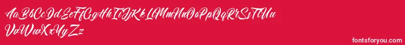 Calingham Font – White Fonts on Red Background