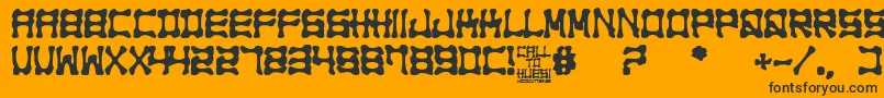 Call to Huesi Font – Black Fonts on Orange Background