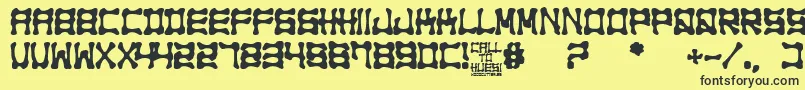 Call to Huesi Font – Black Fonts on Yellow Background