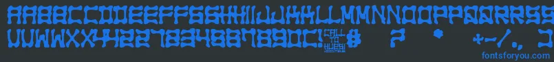 Call to Huesi Font – Blue Fonts on Black Background