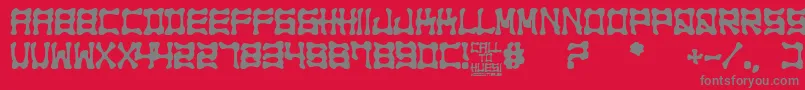 Call to Huesi Font – Gray Fonts on Red Background