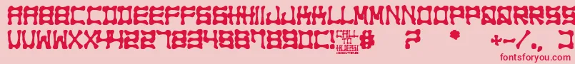 More about Call to Huesi Font Call to Huesi Font – Red Fonts on Pink Background