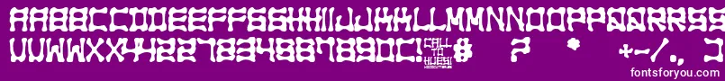 フォントCall to Huesi – 紫の背景に白い文字