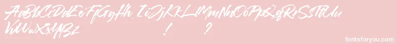 Callaghands Font – White Fonts on Pink Background