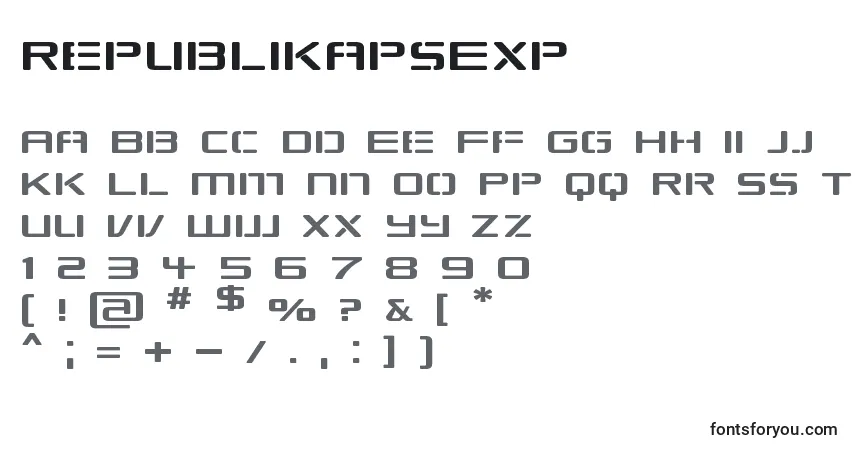 RepublikapsExp Font – alphabet, numbers, special characters