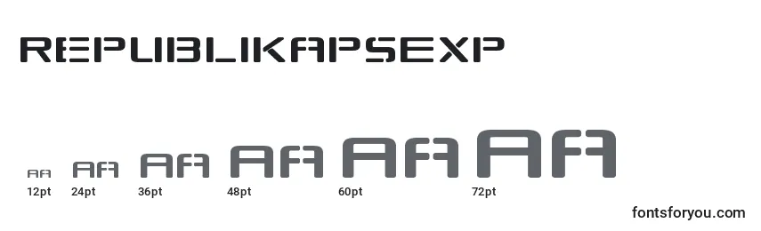 RepublikapsExp Font Sizes