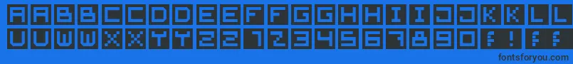 Fonte CubeFont – fontes pretas em um fundo azul