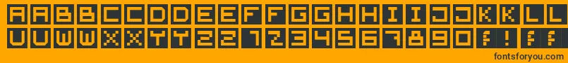 CubeFont Font – Black Fonts on Orange Background