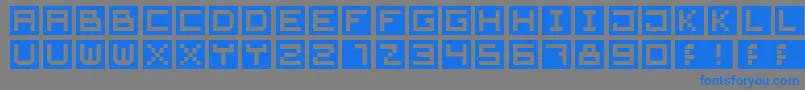 CubeFont Font – Blue Fonts on Gray Background