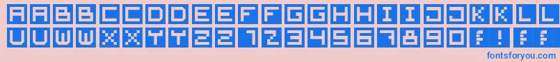 Шрифт CubeFont – синие шрифты на розовом фоне