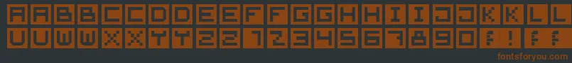 Czcionka CubeFont – brązowe czcionki na czarnym tle