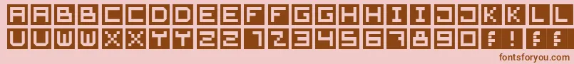 fuente CubeFont – Fuentes Marrones Sobre Fondo Rosa