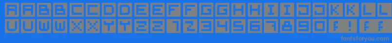 Fonte CubeFont – fontes cinzas em um fundo azul