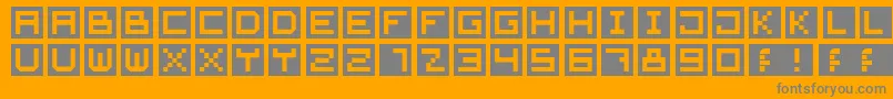 Fonte CubeFont – fontes cinzas em um fundo laranja