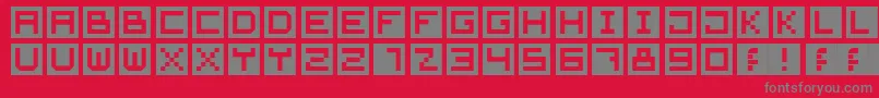 Fonte CubeFont – fontes cinzas em um fundo vermelho