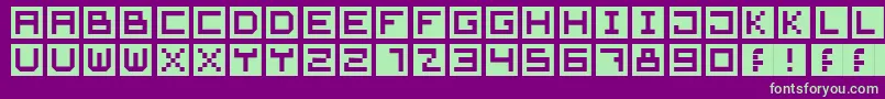 fuente CubeFont – Fuentes Verdes Sobre Fondo Morado