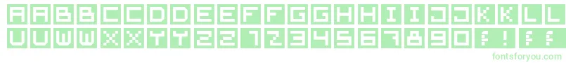 Fonte CubeFont – fontes verdes em um fundo branco