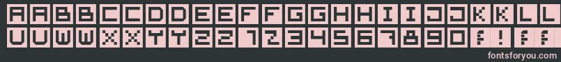 フォントCubeFont – 黒い背景にピンクのフォント