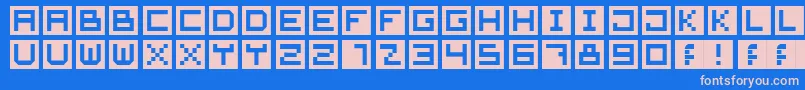 fuente CubeFont – Fuentes Rosadas Sobre Fondo Azul