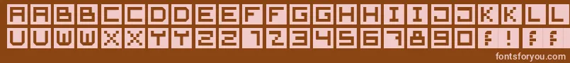 fuente CubeFont – Fuentes Rosadas Sobre Fondo Marrón