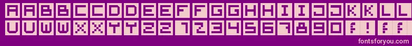 フォントCubeFont – 紫の背景にピンクのフォント