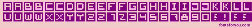 CubeFont Font – Purple Fonts on Pink Background