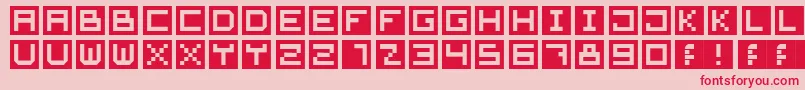 フォントCubeFont – ピンクの背景に赤い文字