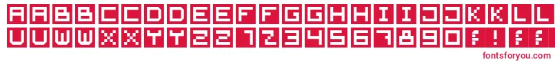 CubeFont-fontti – punaiset fontit valkoisella taustalla