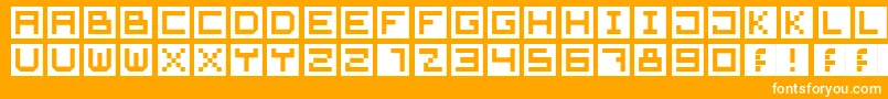 フォントCubeFont – オレンジの背景に白い文字