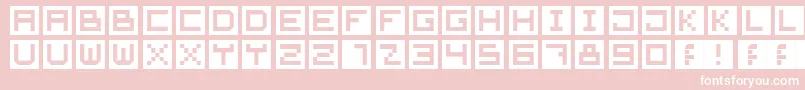 CubeFont Font – White Fonts on Pink Background